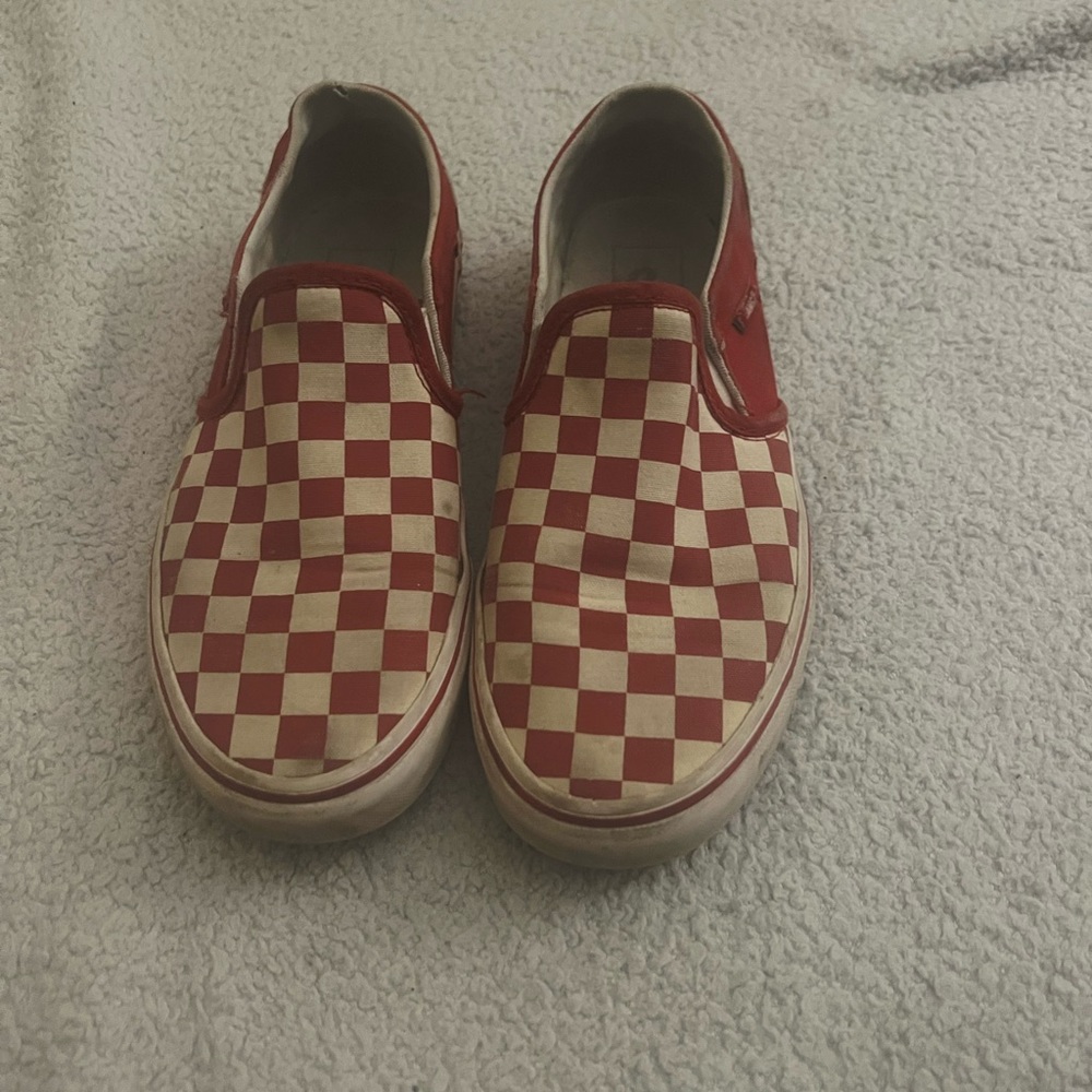 Red checkered vans